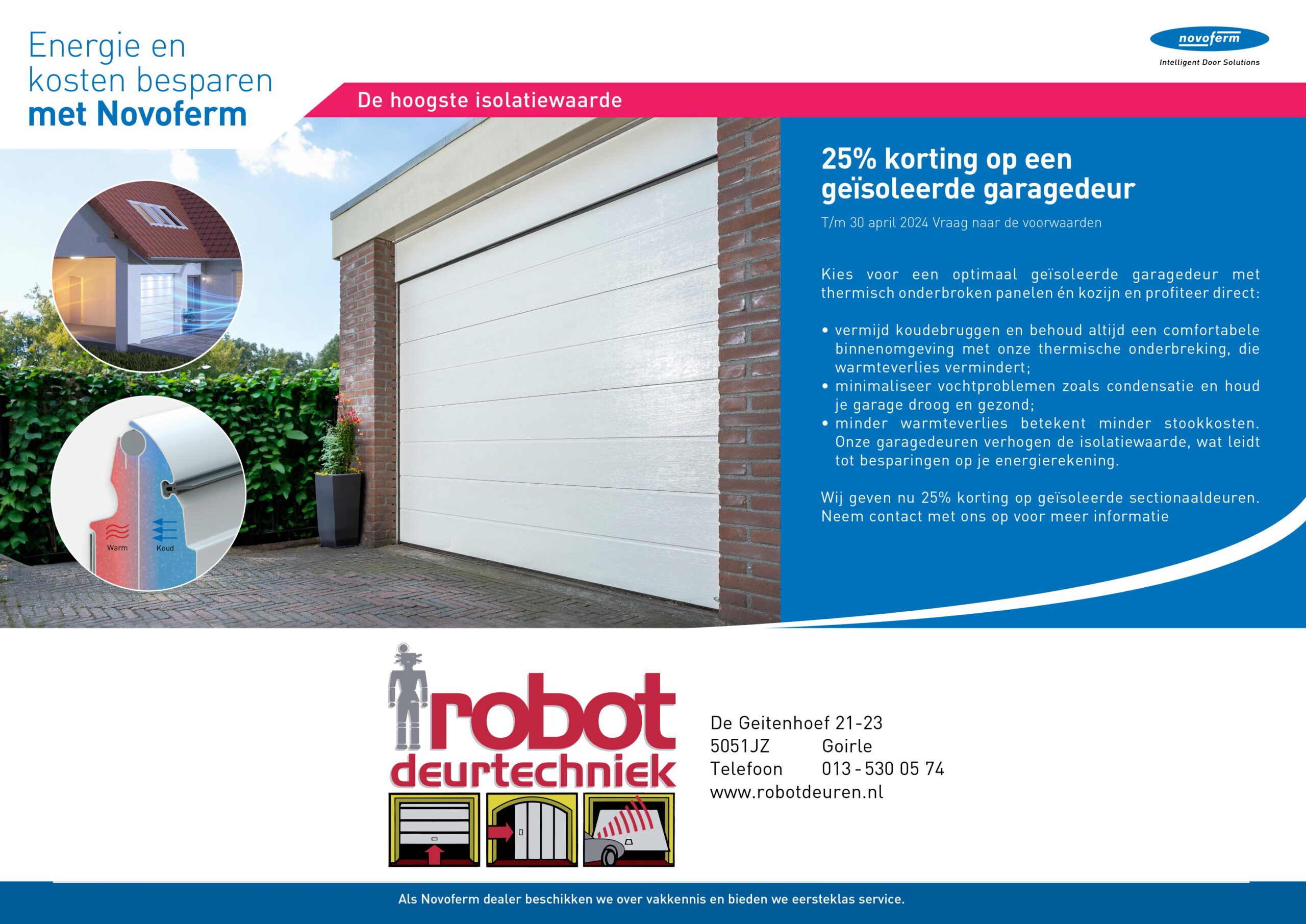 robot deurtechniek geïsoleerde garagedeur
